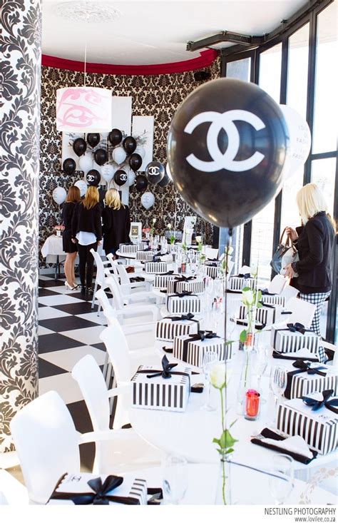 chanel show theme|Chanel themed party decor.